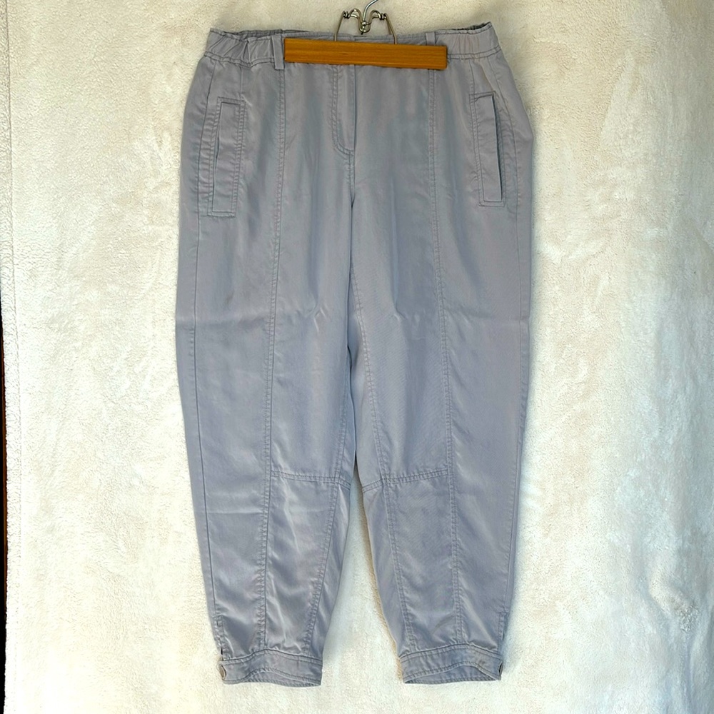 Eileen Fisher Gray Tencel Cropped Jogger Pant
